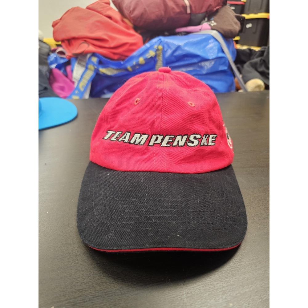Team Penske Hat‎ Cap Strap Back Mens One Size Red Black NASCAR Auto Racing